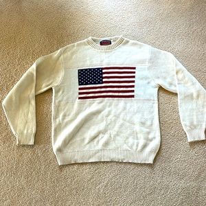American Flag Crew Neck Vintage Sweater
